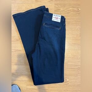 True Religion Indigo High Rise Flare Denim Pants. Long , 34 in inseam